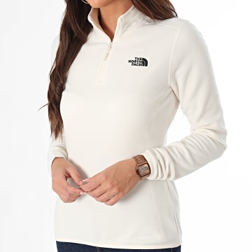 The North Face - Sweat Zippé Polaire Femme Glacier A855M Beige