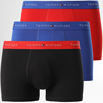 Tommy Hilfiger - Set De 3 Boxers 3438 Azul Real Rojo Negro