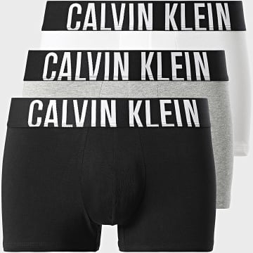 Calvin Klein - Set di 3 boxer NB3609 nero bianco grigio erica