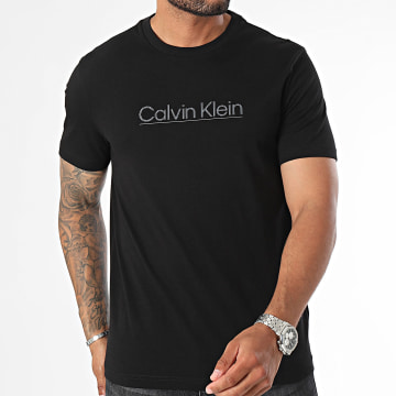 Calvin Klein - Maglietta con logo Raised Line 3587 nero