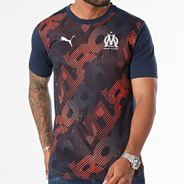 Puma - Tee Shirt De Sport OM Prematch 778241 Bleu Marine Argenté