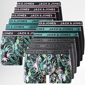 Jack And Jones - Lot De 12 Boxers Drew Noir Vert Gris