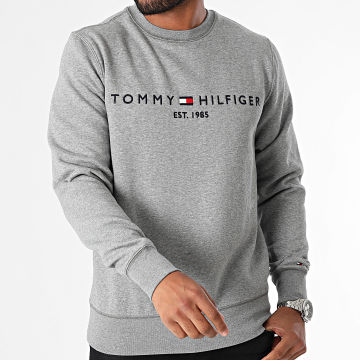 Tommy Hilfiger - Tommy Logo 1596 Sweatshirt met ronde hals Heather Grey