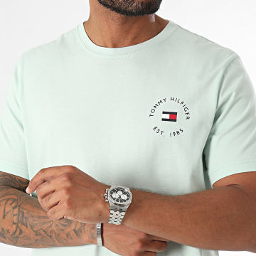 Tommy Hilfiger - Tee Shirt Roundle Logo Chest 6482 Vert Clair