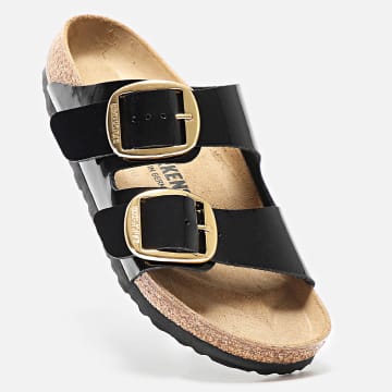 BIRKENSTOCK - Sandales Femme Arizona Big Buckle High Patent Black Gold