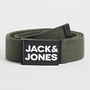 Jack And Jones - Birk Geweven Riem Khaki Groen