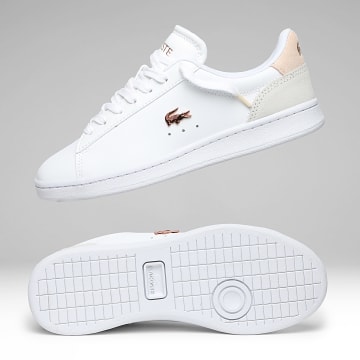 Lacoste - Carnaby Set 224 Blanco Rosa Claro Zapatillas Mujer