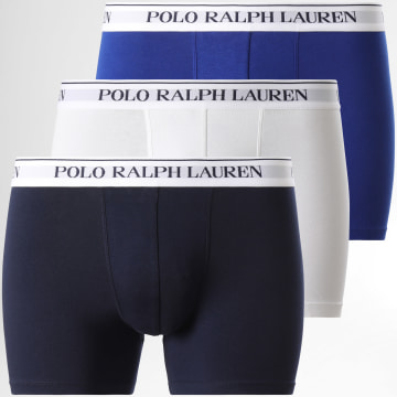 Polo Ralph Lauren - Lot De 3 Boxers Bleu Marine Blanc Bleu Roi