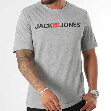 Jack And Jones - Maglietta con logo Corp Grigio
