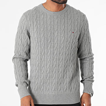 Tommy Hilfiger - Maglione classico a cavi 3132 grigio