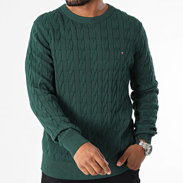 Tommy Hilfiger - Classic Cable Sweater 3132 Verde oscuro