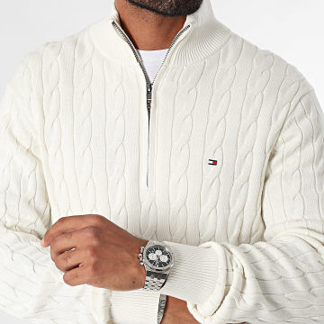 Tommy Hilfiger - Classic Cable Zip Sweater 6532 Blanco