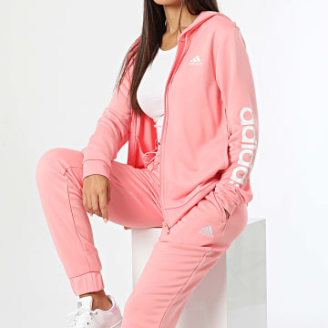 Adidas Sportswear - Tuta da ginnastica lineare da donna IW8632 Rosa