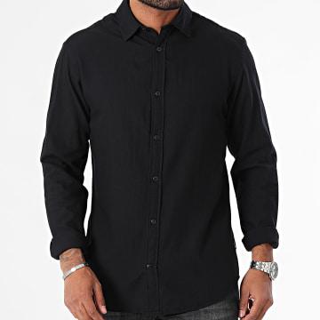 Jack And Jones - Chemise Manches Longues Gingham Noir