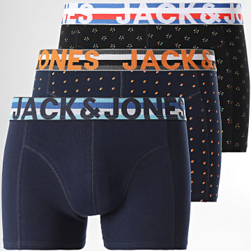 Jack And Jones - Set van 3 zwart marine Henrik boxers