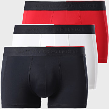 Tommy Hilfiger - Set di 3 boxer rosso bianco nero 3388