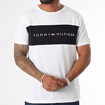 Tommy Hilfiger - Tee Shirt Block Logo 3418 Blanc