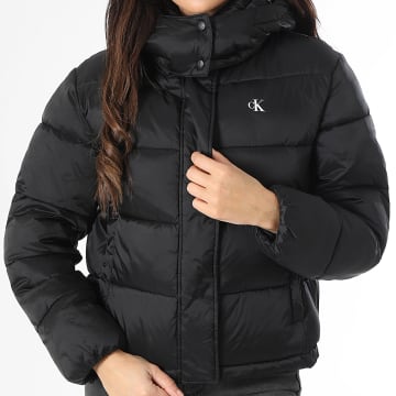 Calvin Klein - Chaqueta con capucha para mujer 4616 Negro