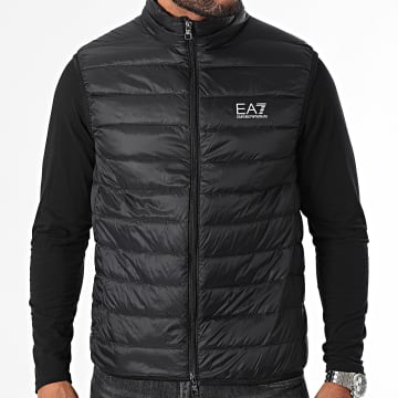 EA7 Emporio Armani - Doudoune Sans Manches 8NPQ06-PNGPZ Noir Argenté