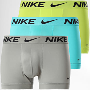 Nike - Lot De 3 Boxers Dri-Fit Essential Micro KE1156 Vert Fluo Gris Bleu Turquoise