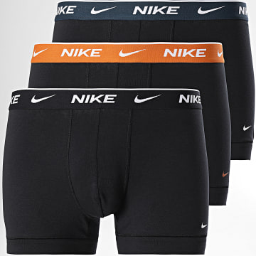 Nike - Set di 3 boxer in cotone elasticizzato KE1008 nero