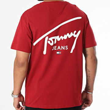 Tommy Jeans - Tee Shirt Regular Signature Print 8536 Burdeos