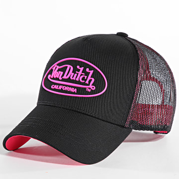 Von Dutch - Cappello Dom Trucker Nero Rosa Fluo