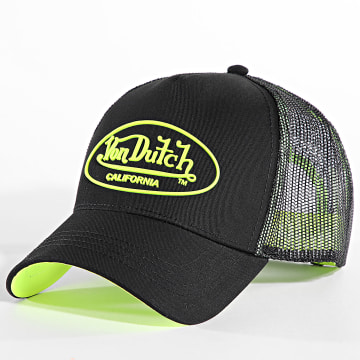 Von Dutch - Cappello Dom Trucker Nero Giallo Fluo