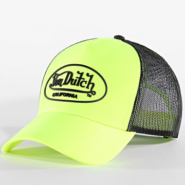 Von Dutch - Casquette Trucker Flu Noir Jaune Fluo