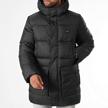 Calvin Klein - Doudoune Capuche Long Hooded Quilt Puffer 3465 Noir