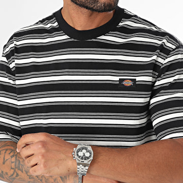 Dickies - Tee Shirt A Rayures Stevensville A8642 Noir Blanc