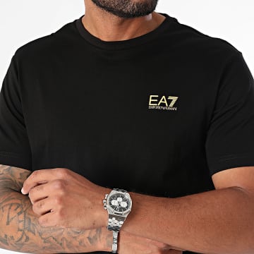 EA7 Emporio Armani - T-shirt 8NPT25-PJVPZ Zwart Goud