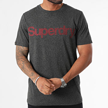 Superdry - Tee Shirt Classic Core Logo M1012022A Gris Anthracite Chiné