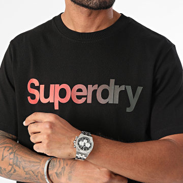 Superdry - T-shirts Core Logo Fade M1012031A Zwart