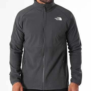 The North Face - Glacier A89JG Houtskoolgrijs Fleecejack met Ritssluiting