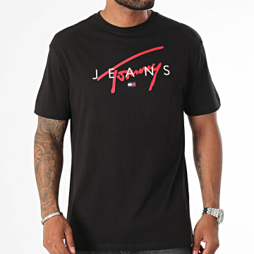 Tommy Jeans - Tee Shirt Regular Fit Signature Twist 9683 Negro