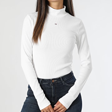 Tommy Jeans - Sweat Col Montant Femme Essential 9830 Blanc