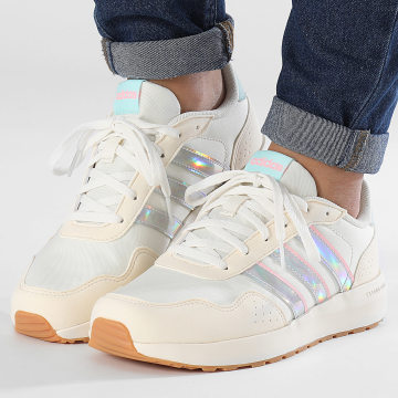 Adidas Sportswear - Women's Run 60s J IE6119 Off White Semi Flash Aqua Sneakers