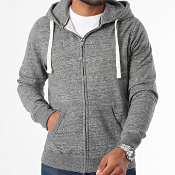 Blend - Sweat Zippé Capuche North 20706981 Gris Chiné