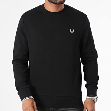 Fred Perry - M7535 Sudadera cuello redondo Negro