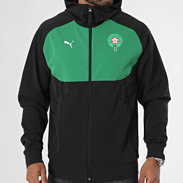 Puma - Marocco FRMF Pumatech Track 778805 Nero Verde Giacca con zip e cappuccio