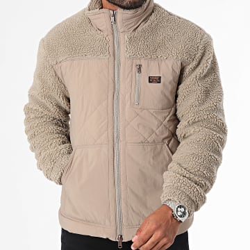 Superdry - Veste Zippée Sherpa Workwear Hybrid M5011728A Beige