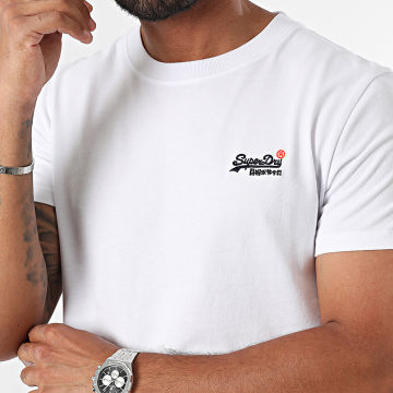 Superdry - Tee Shirt Essential Contrast Embroidery M1012078A Blanc