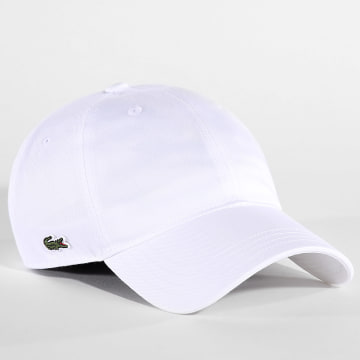 Lacoste - Casquette Side Logo Brodé Crocodile Blanc