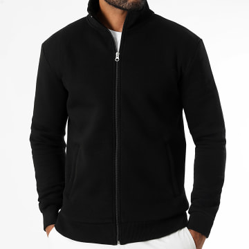 LBO - Sweater met opstaande kraag en rits 3457 Zwart