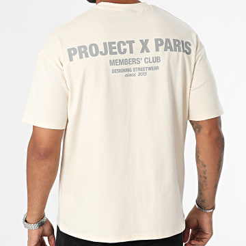 Project X Paris - Tee Shirt Col Rond 2410124 Beige Clair