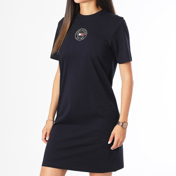 Tommy Hilfiger - Nautical 3653 Vestido Camisa Mujer Azul Marino