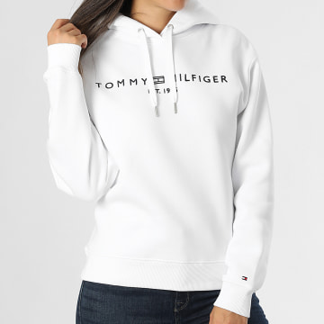 Tommy Hilfiger - Sweat Capuche Femme Corp Logo 3598 Blanc