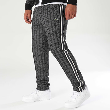 Lacoste - Pantalon Jogging A Bandes Logo Crocodile The Blend Noir