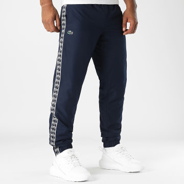 Lacoste Pantalon Jogging A Bandes Logo Crocodile Bleu Marine LaBoutiqueOfficielle